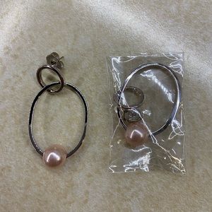 Jennifer Miller Open Pearl Earrings, Brand New on Packaging